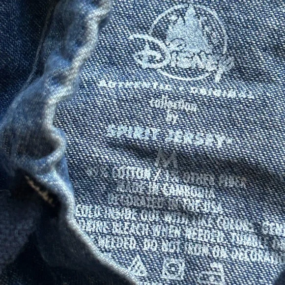 Disney Parks Denim oversized Hoodie Disneyland Resort Spirit Jersey, Blue Medium - Picture 7 of 7